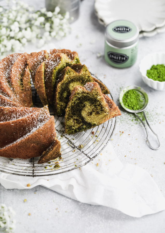 Matcha Green Tea Bundt Cake - Browned Butter Blondie