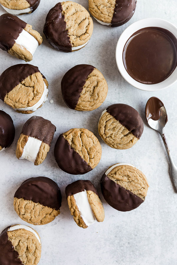 chocolate-dipped-peanut-butter-ice-cream-cookie-sandwich