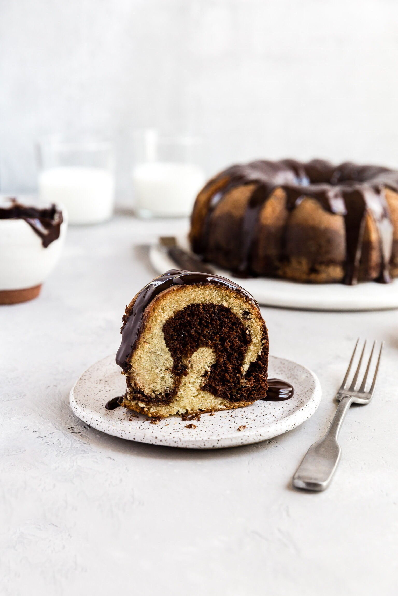 Chocolate Chip Marble Bundt Cake  Browned Butter Blondie
