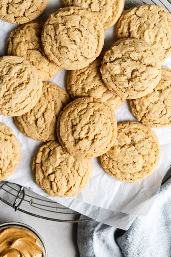15 minute peanut butter cookies on baking tray